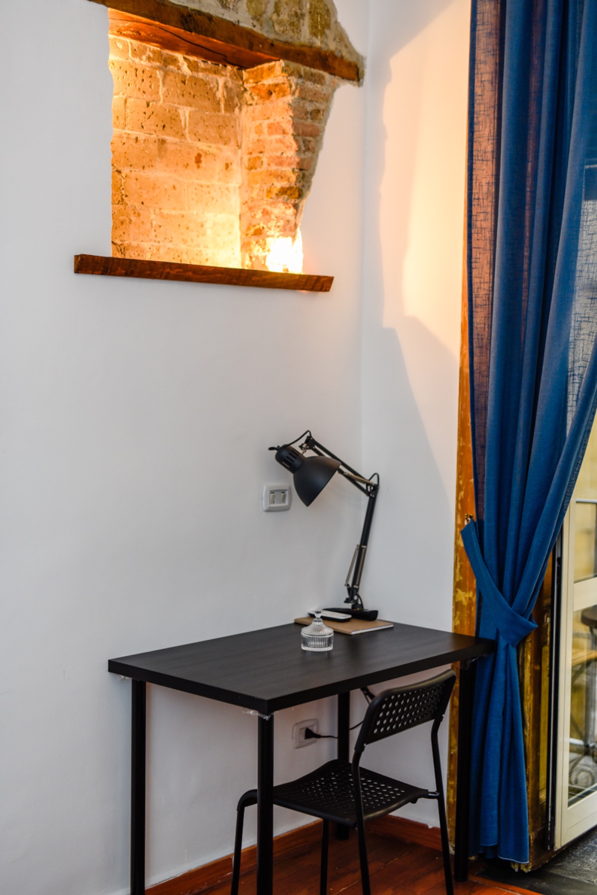 Desk by the balcony